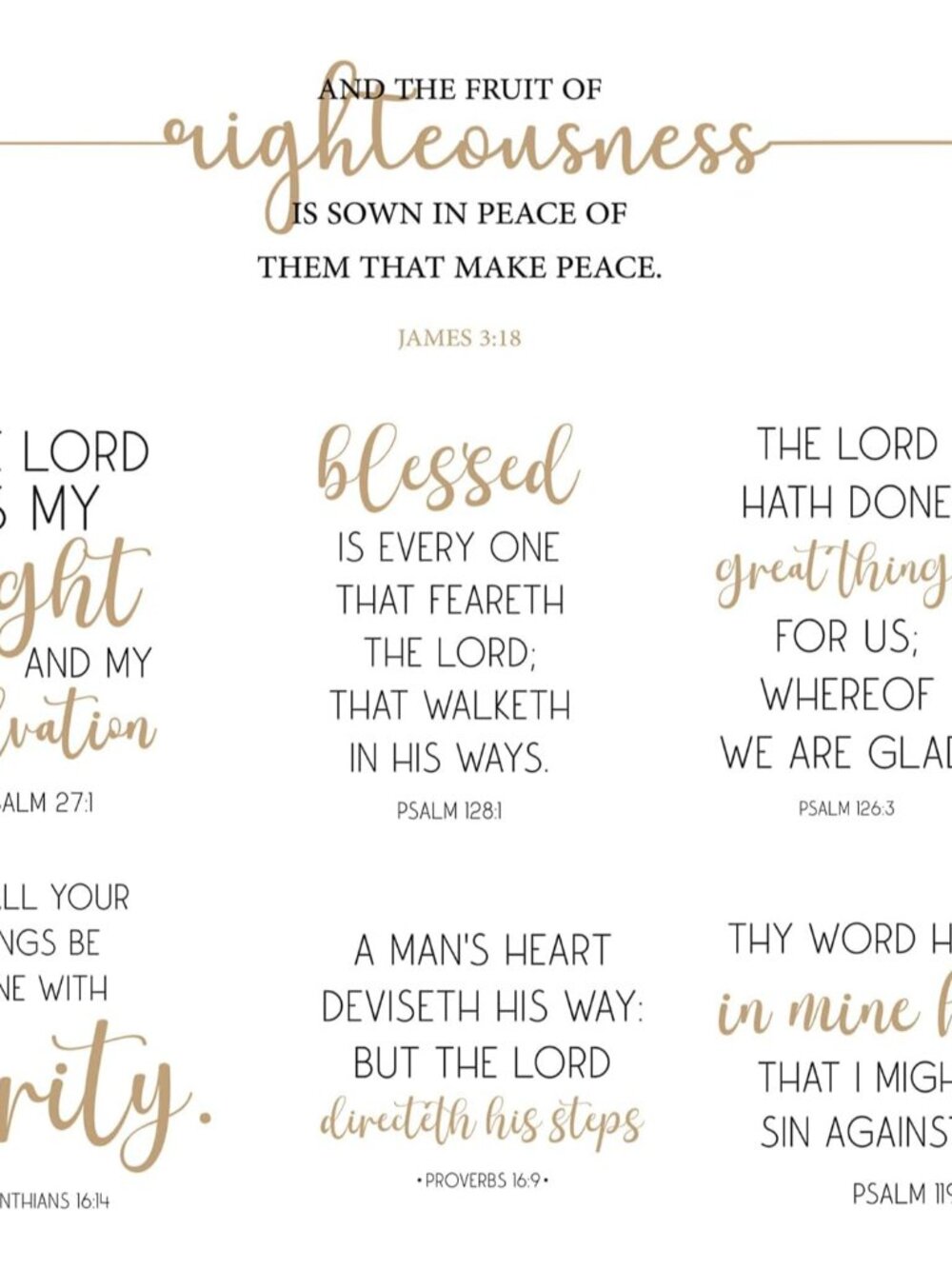 Bible Verse Stickers Peel & Stick,the Lord is My Light